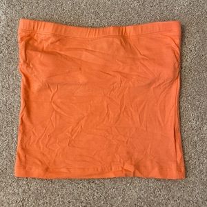 orange tube crop top